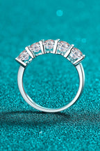 Row 2.5 Ct Moissanite Silver Ring
