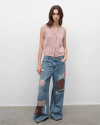 ‘Stacking Rehearsal’ Vintage Style Layering Wool Blend Knit Cardigan Vest