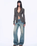 ‘Long Island Vacation’ Wool Blend Knitted Cardigan