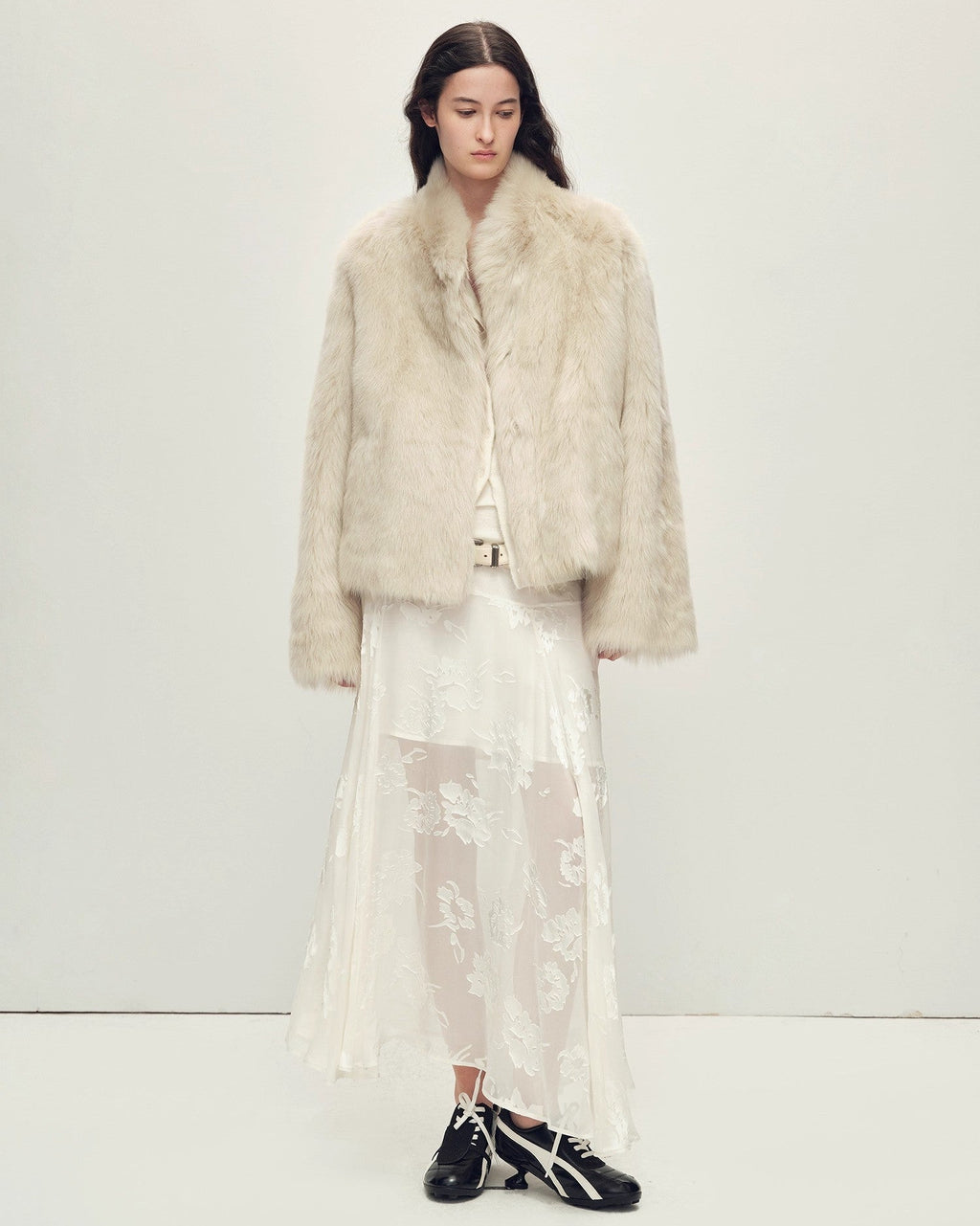 Fireladyfur Drop Shoulder Stand Collar Sheepskin Coat ‘Practical Wearism’