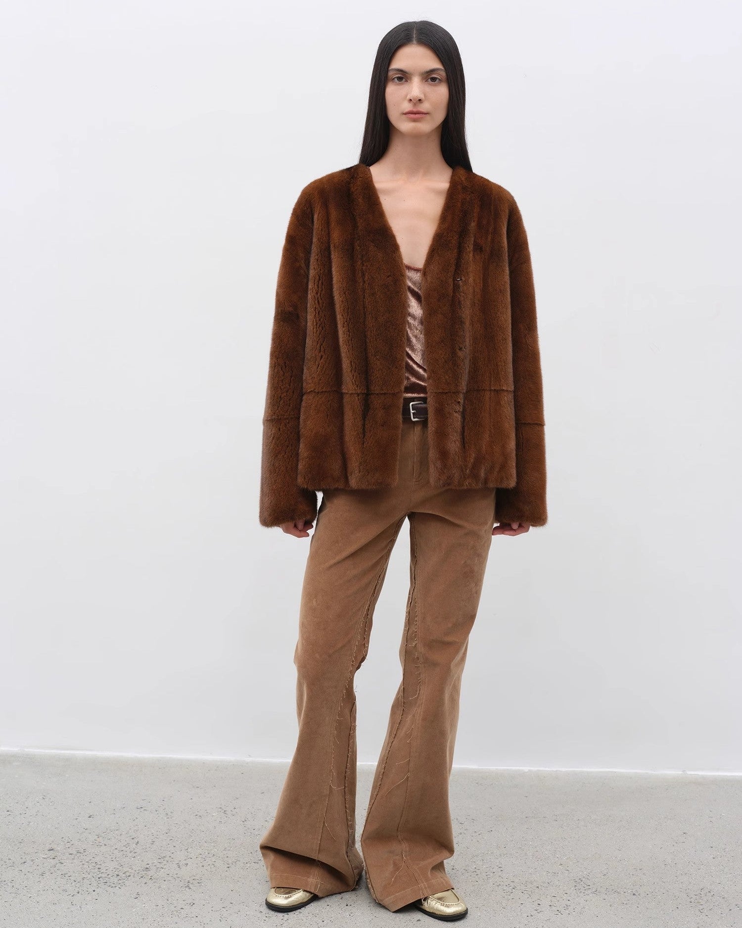 'Road to Extraordinary' Versatile Slim Corduroy Flared Trousers