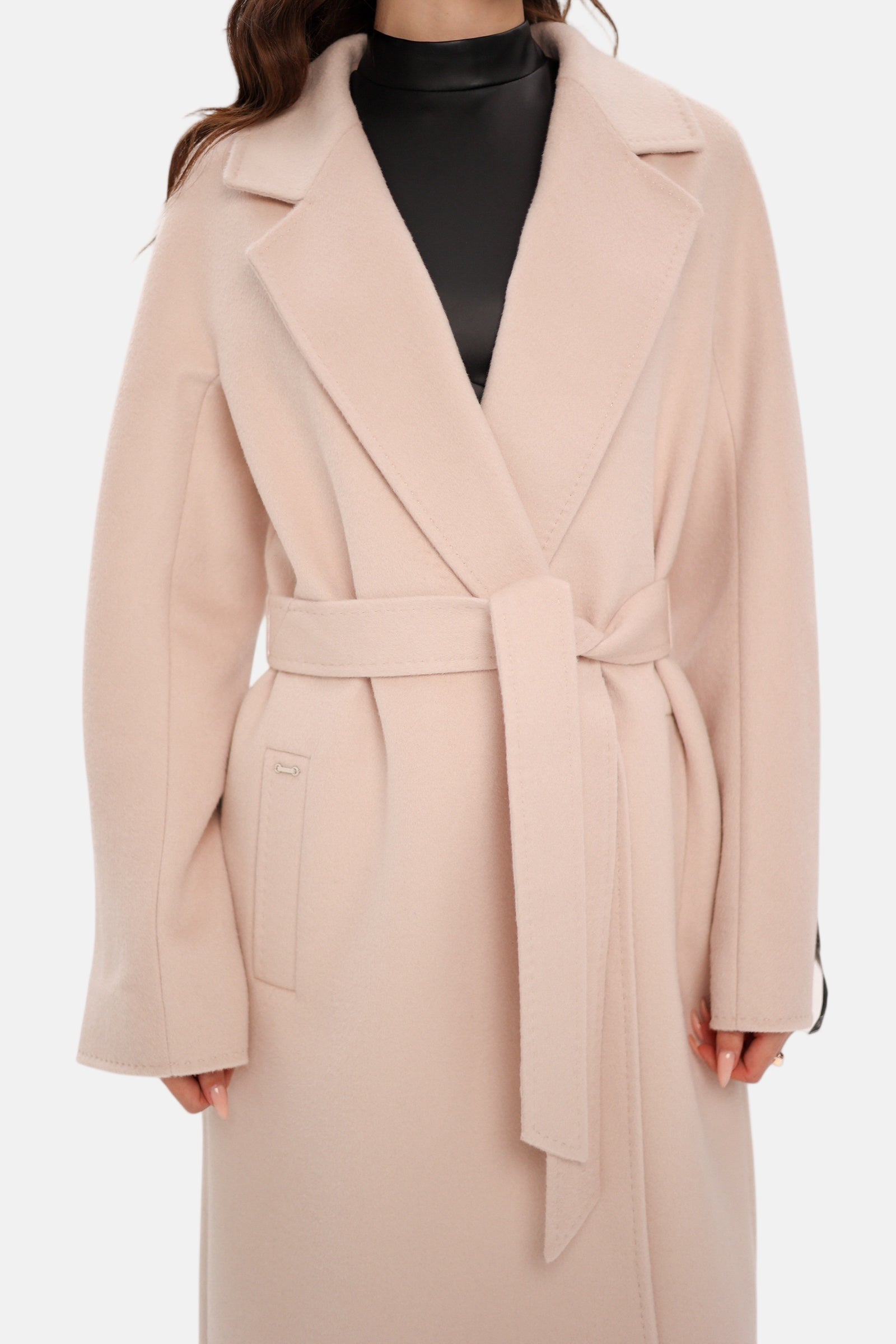 Chester Premium Wool Cashmere Coat in Praline