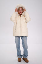 Genuine Polar Fox Thinsulate™ Coat | Ivory