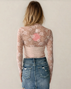 Sheer Floral Lace | Apricot