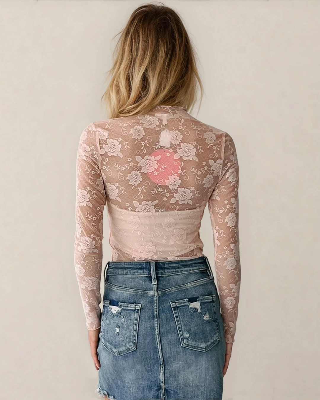 Sheer Floral Lace | Apricot