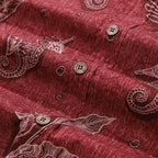Red Hawaiian Shirt For Men | Seahorses