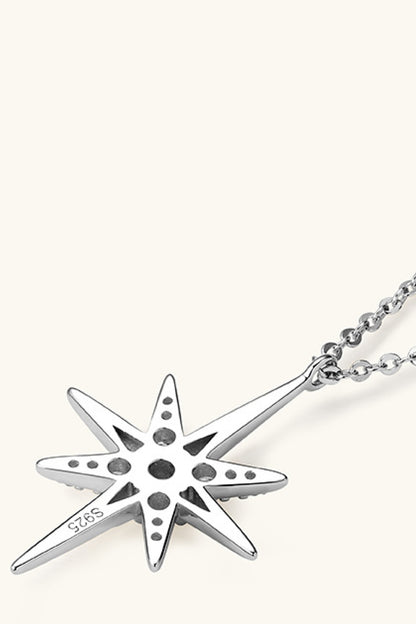 Star & Moon Silver Pendant Necklace