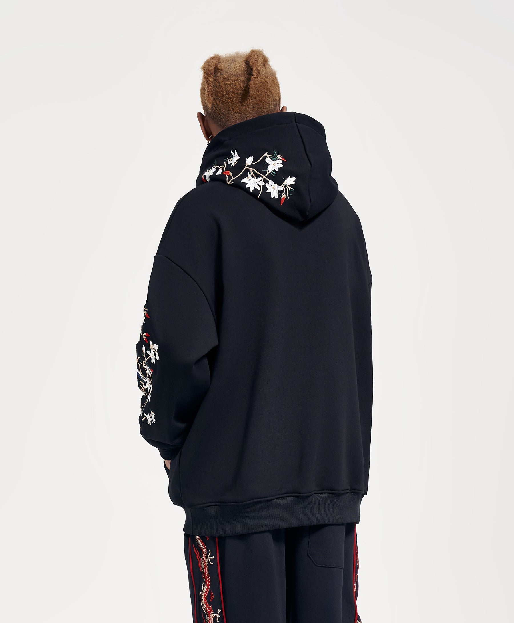 KH9083 Flowers Embroidery Hoodie