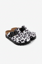 Zoe by LEON Women’s Leather Platform Clog | Adjustable Buckle with Cork-Style Footbed