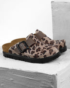 Zoe by LEON Women’s Leather Platform Clog | Adjustable Buckle with Cork-Style Footbed