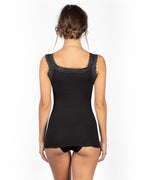 BASIC COTTON Free Spirit Premium Cotton Women's Lace Trim Tank Top