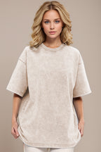 Washed 1/2 Sleeve T-Shirt