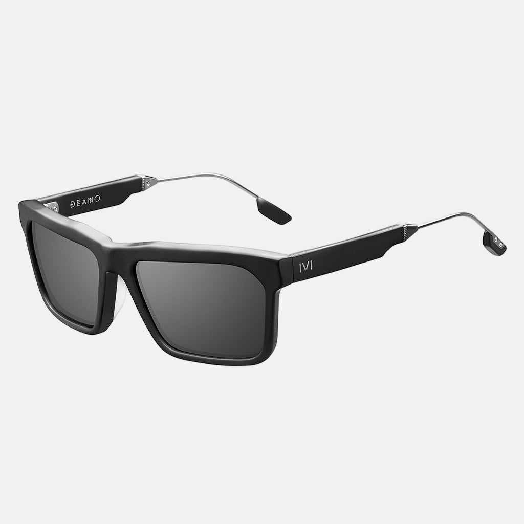 IVI Vision Deano Sunglasses Matte Black Polished Gunmetal | Grey AR Polarized Lens