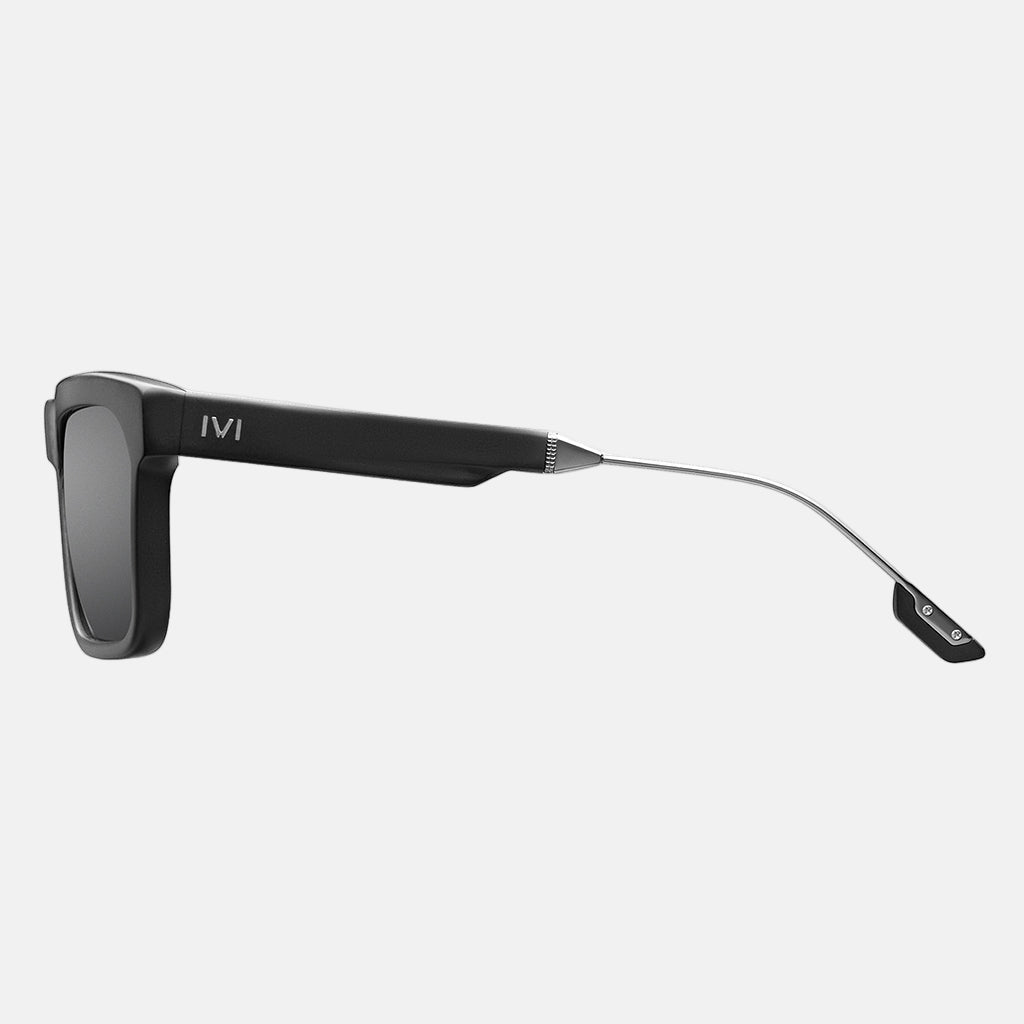 IVI Vision Deano Sunglasses Matte Black Polished Gunmetal | Grey AR Polarized Lens