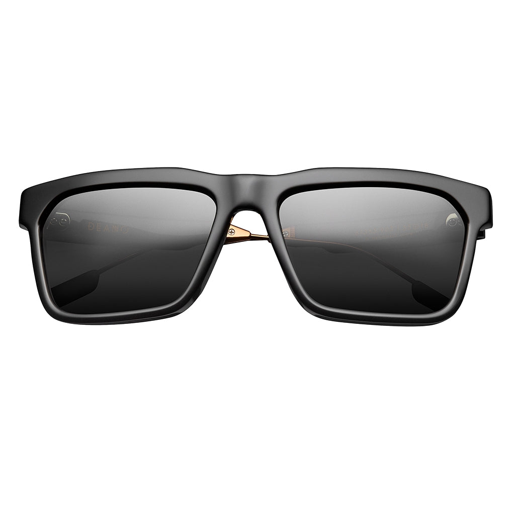 Deano Sunglasses Polished Black & Copper | Grey AR Lens