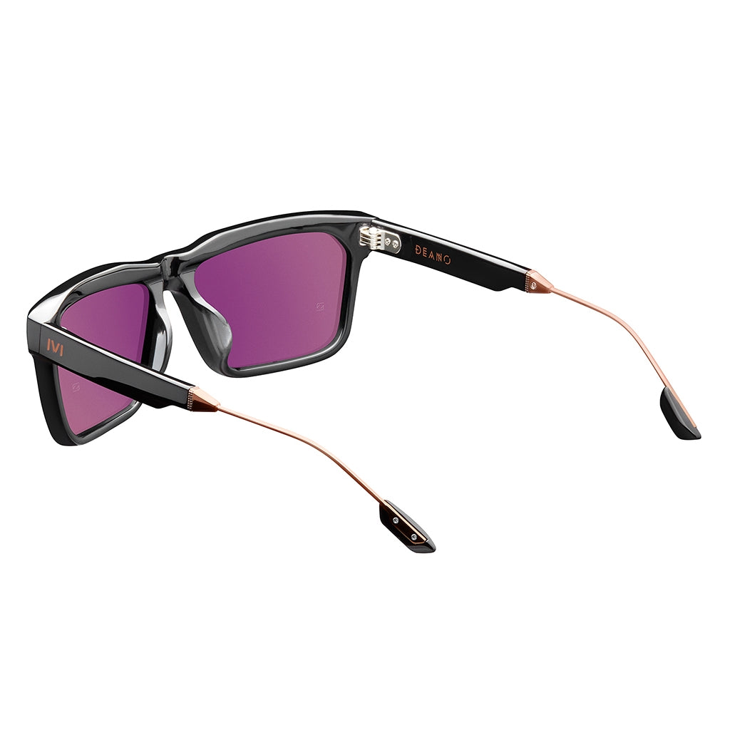 Deano Sunglasses Polished Black & Copper | Grey AR Lens