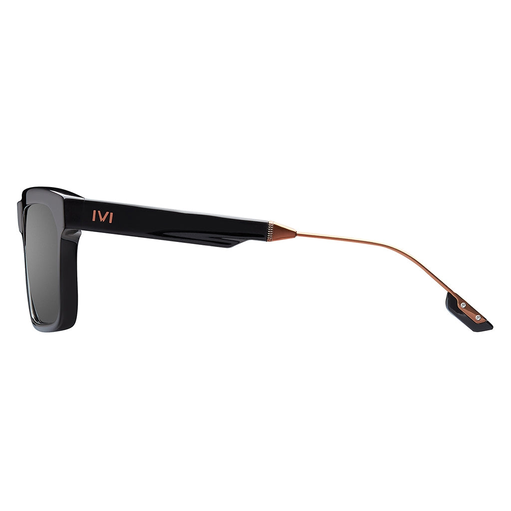 Deano Sunglasses Polished Black & Copper | Grey AR Lens