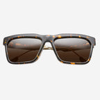 Deano Sunglasses Polished Ambercomb Tortoise with Brushed Gold | Bronze AR Lens