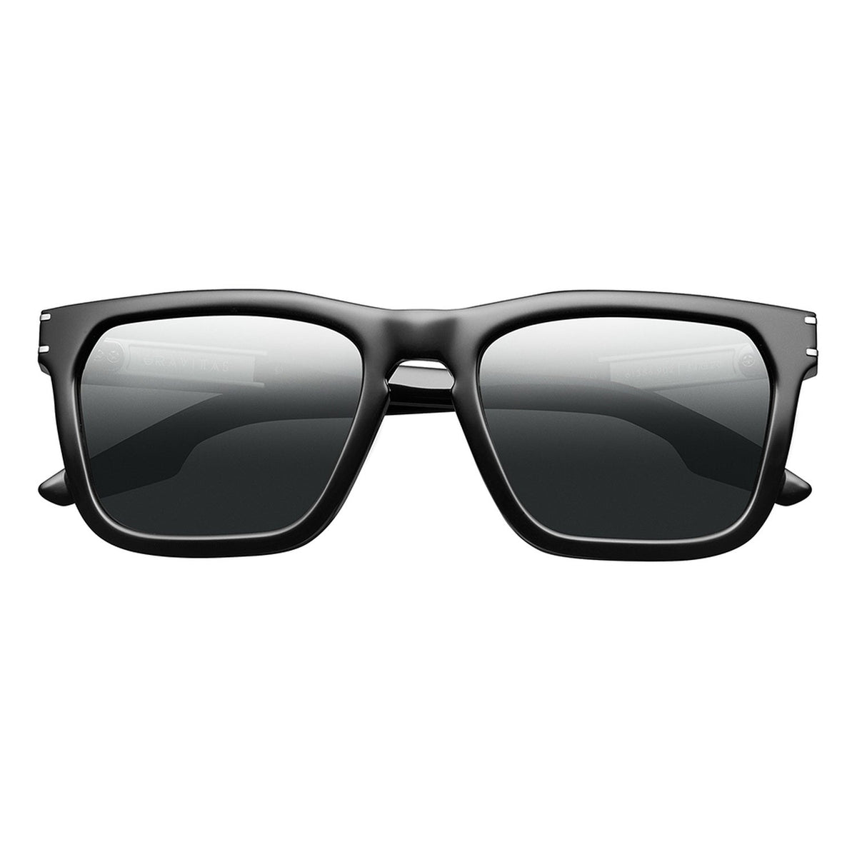 Gravitas Sunglasses Polished Black Brushed Aluminum | Grey AR Lens