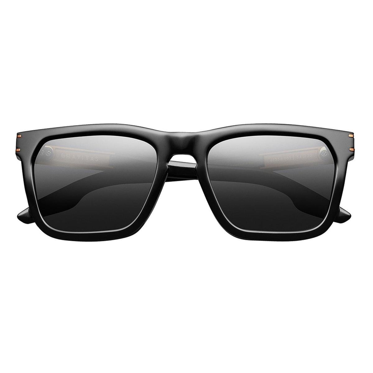 Gravitas Sunglasses Polished Black Brushed Aluminum | Grey AR Lens