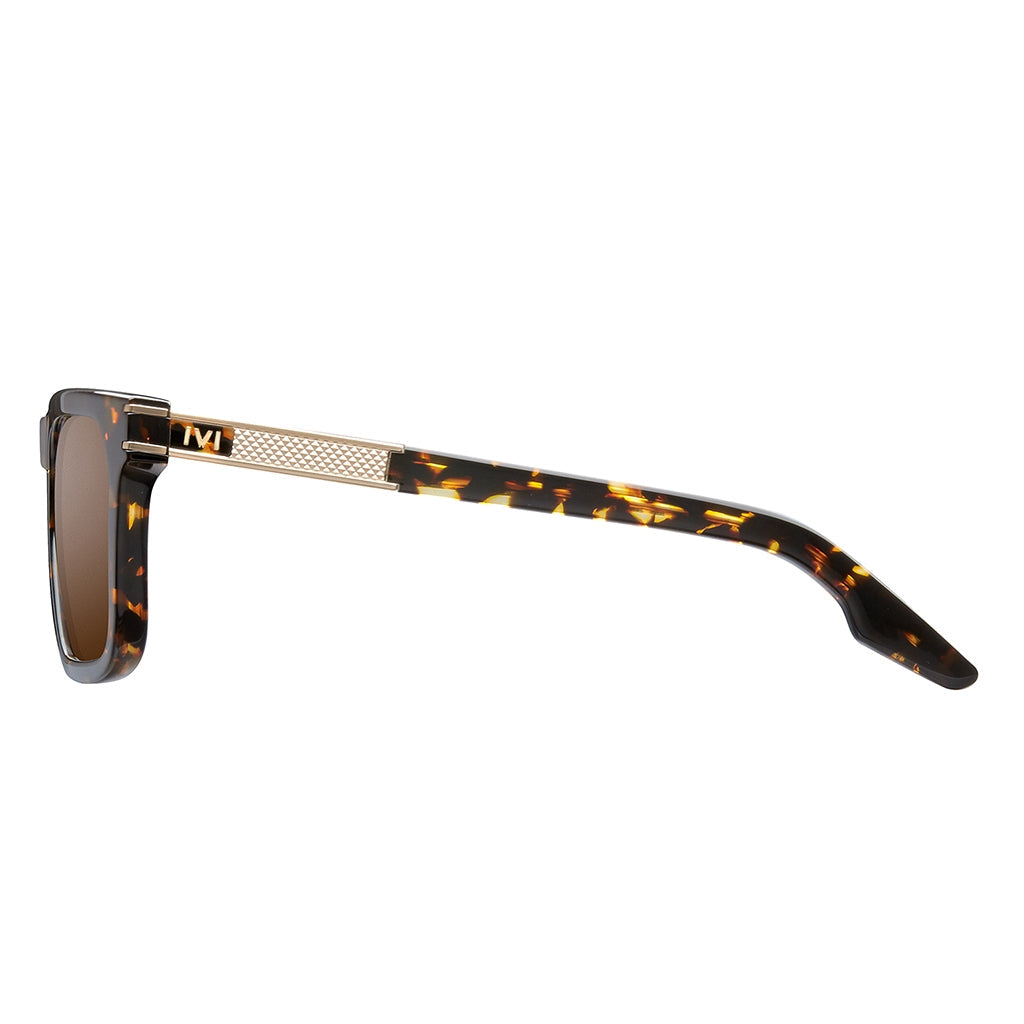 Gravitas Sunglasses Polished Ambercomb Tortoise Brushed Gold | Bronze AR Lens