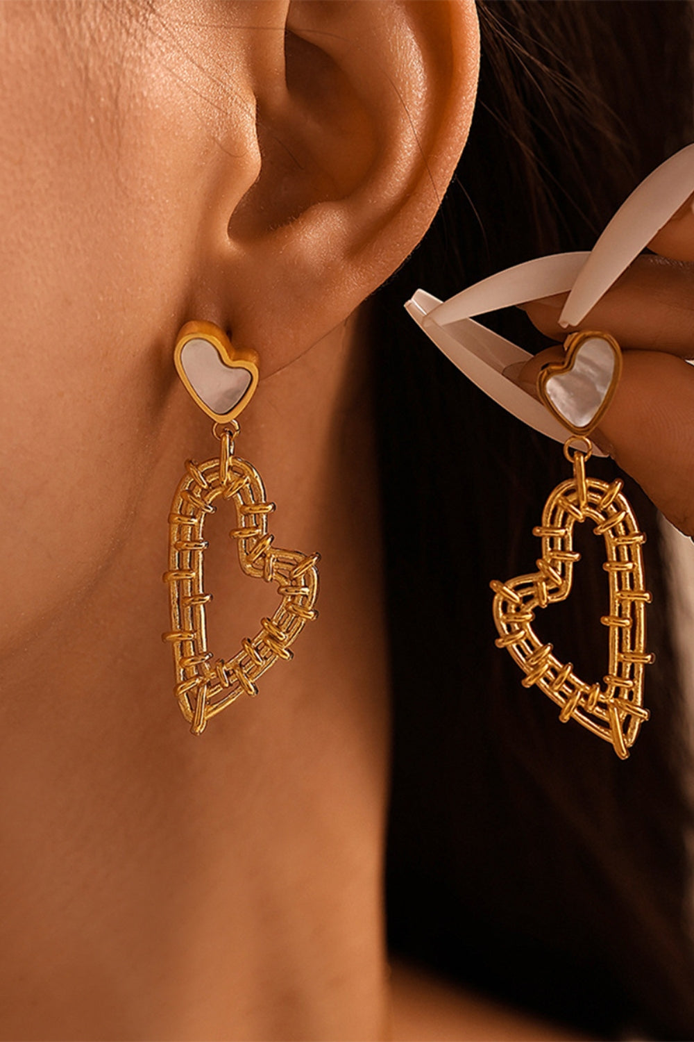 Heart Earrings and Necklace Set