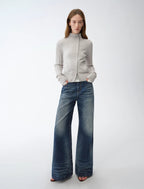 'Senna Melody' Zipper Knitted Cardigan