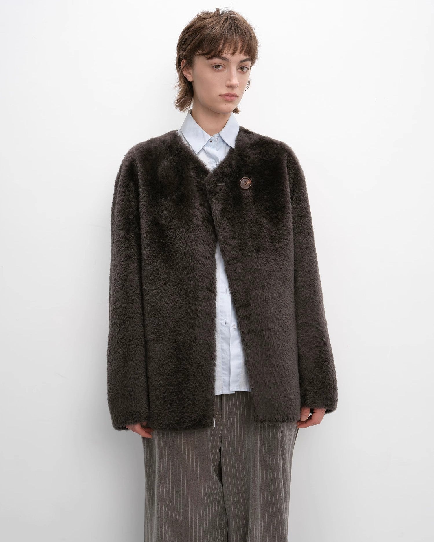 'Urban Home' Merino Wool Sheepskin Fur Women's Jacket