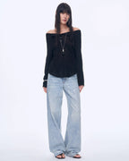 Distressed Dirty Dyed Tencel Cotton Jeans ‘Art Journey’