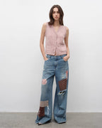 ‘Stacking Rehearsal’ Vintage Style Layering Wool Blend Knit Cardigan Vest