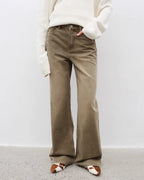 ‘Flare Mark’ Retro All-Season Slim Fit Versatile Washed Flared Jeans