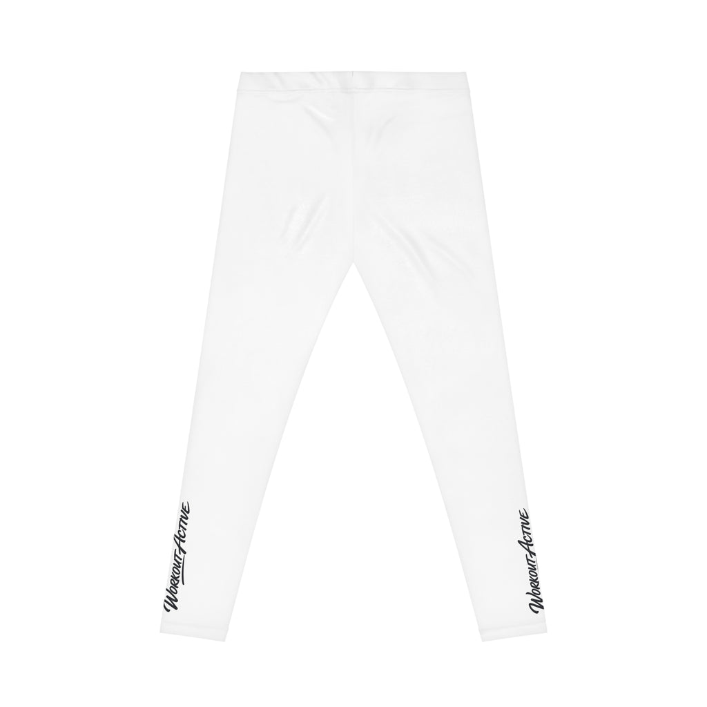 Everyday Active Leggings with Side Logo Script | White