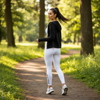 Everyday Active Leggings with Side Logo Script | White