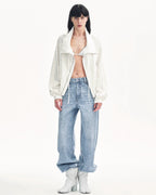Distressed Dirty Dyed Tencel Cotton Jeans ‘Art Journey’