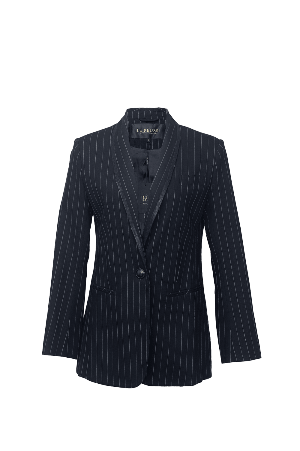 Black Pinstripes Suit Blazer