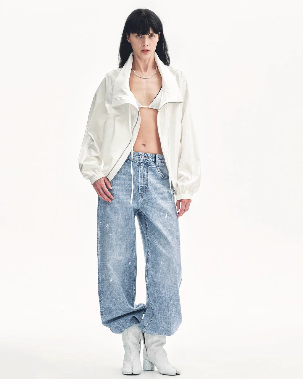 Distressed Dirty Dyed Tencel Cotton Jeans ‘Art Journey’