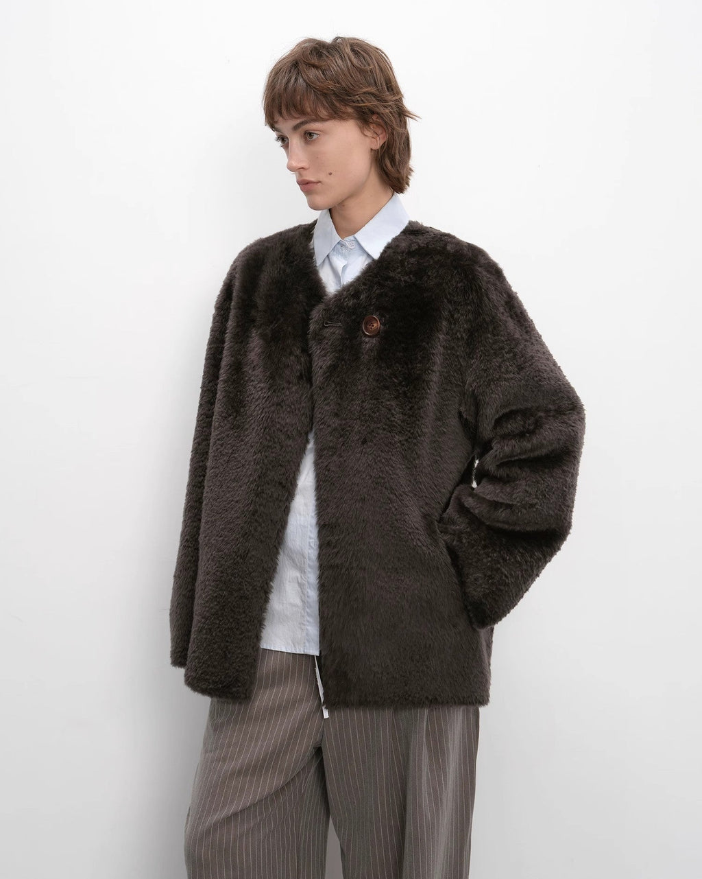 'Urban Home' Merino Wool Sheepskin Fur Women's Jacket