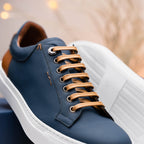 Diaz Rubberized Calfskin Sneaker Navy