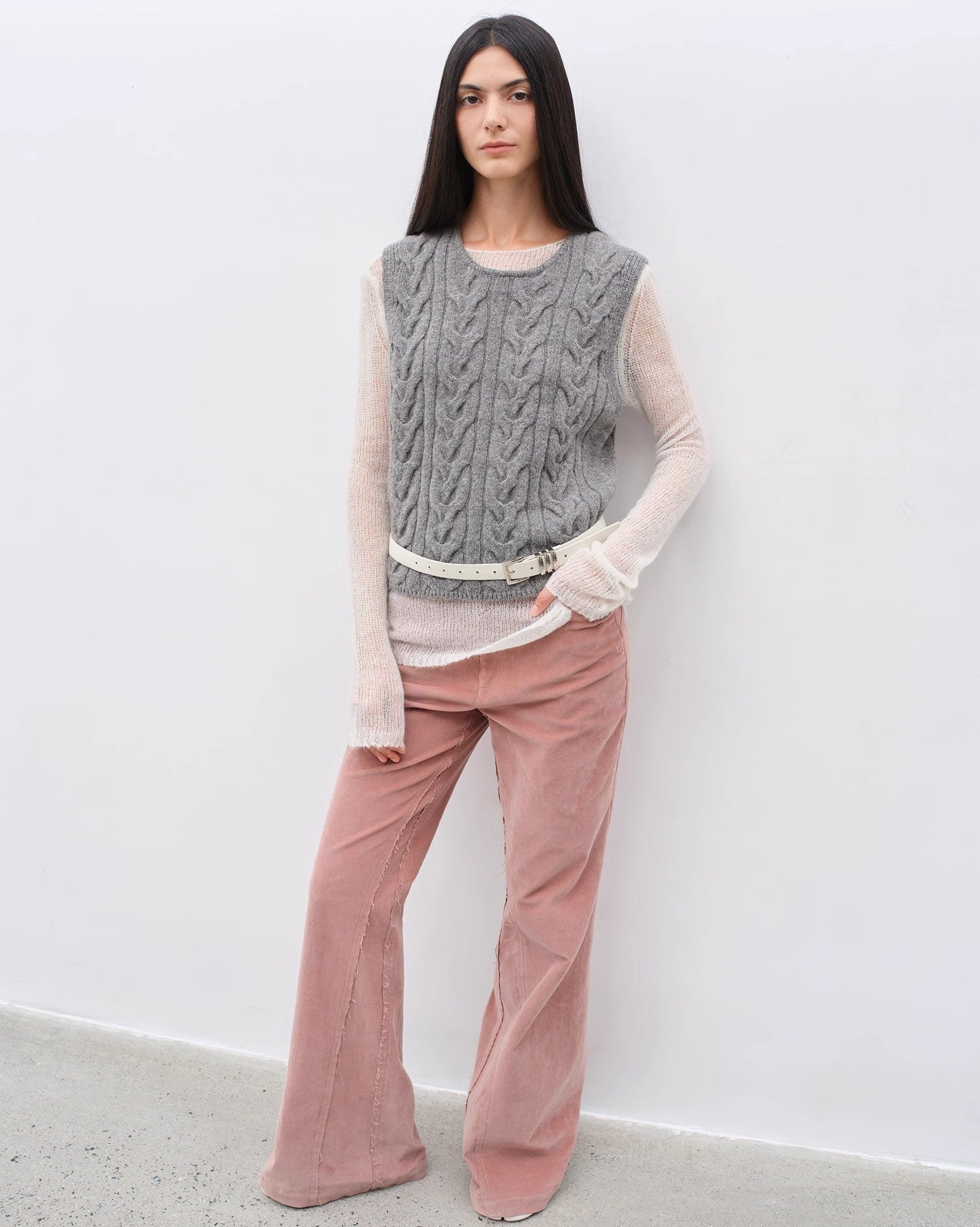 'Road to Extraordinary' Versatile Slim Corduroy Flared Trousers