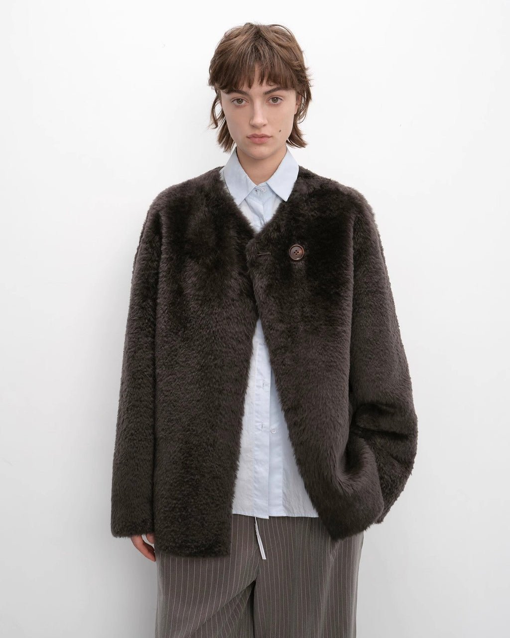 'Urban Home' Merino Wool Sheepskin Fur Women's Jacket
