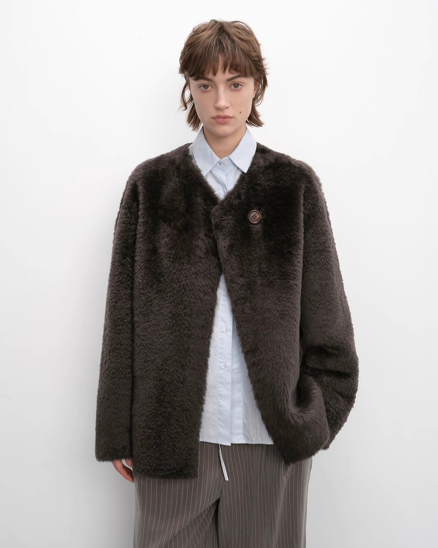 'Urban Home' Merino Wool Sheepskin Fur Women's Jacket