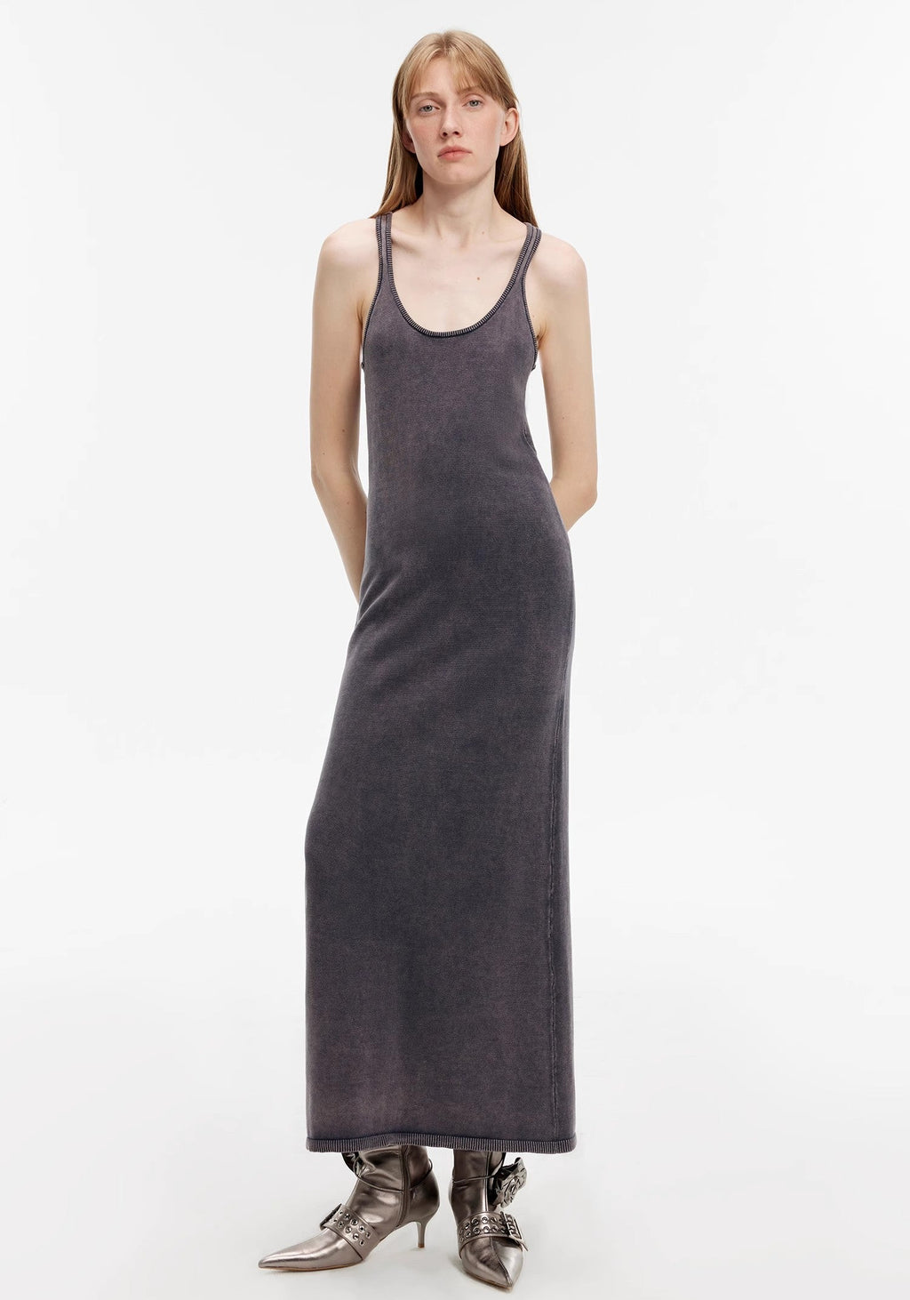 ‘Cool Girl Recipe’ Exclusive Ferment-Washed Distressed Tank Maxi Dress