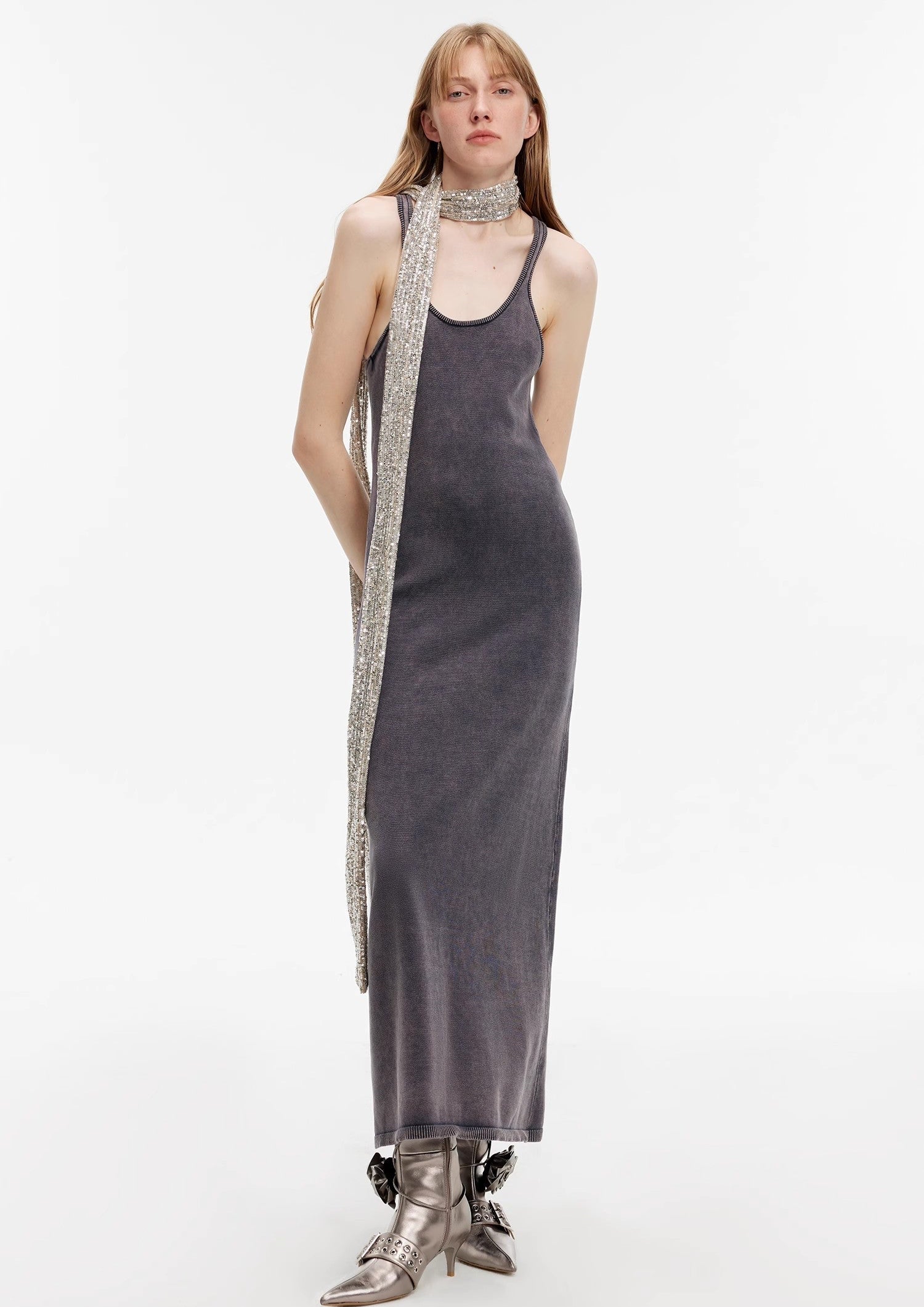 ‘Cool Girl Recipe’ Exclusive Ferment-Washed Distressed Tank Maxi Dress