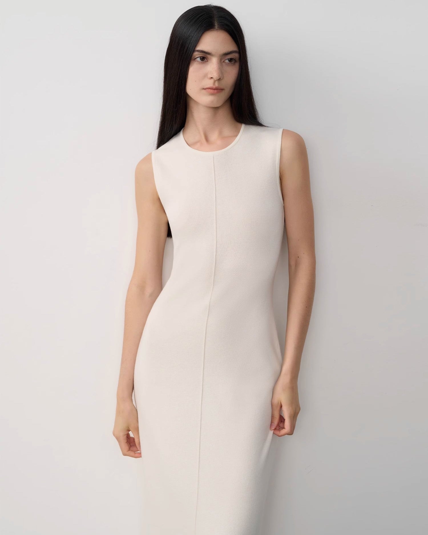 Fireladyfur Women's Merino Wool Knit Dress ‘Island Letters’