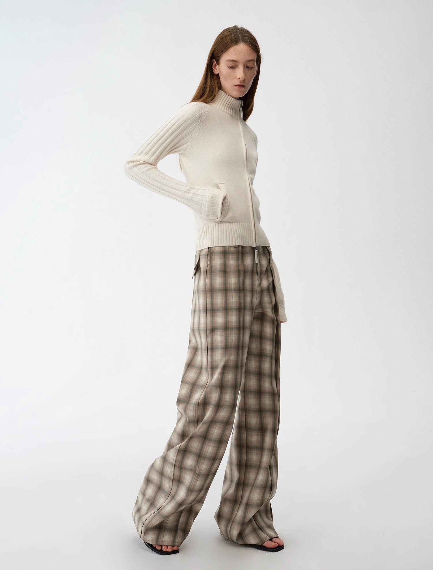 'Senna Melody' Zipper Knitted Cardigan