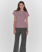 ‘May Time’ Luxury 3D Long-Staple Cotton Slightly Waist Rivet T-Shirt