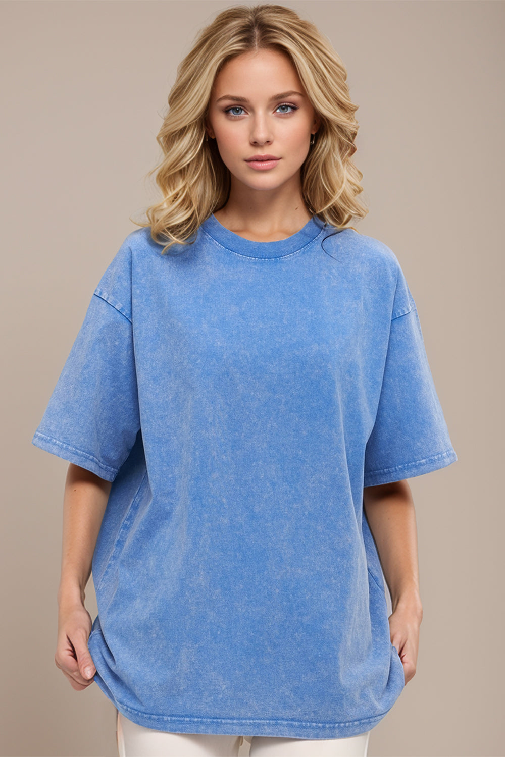 Washed 1/2 Sleeve T-Shirt