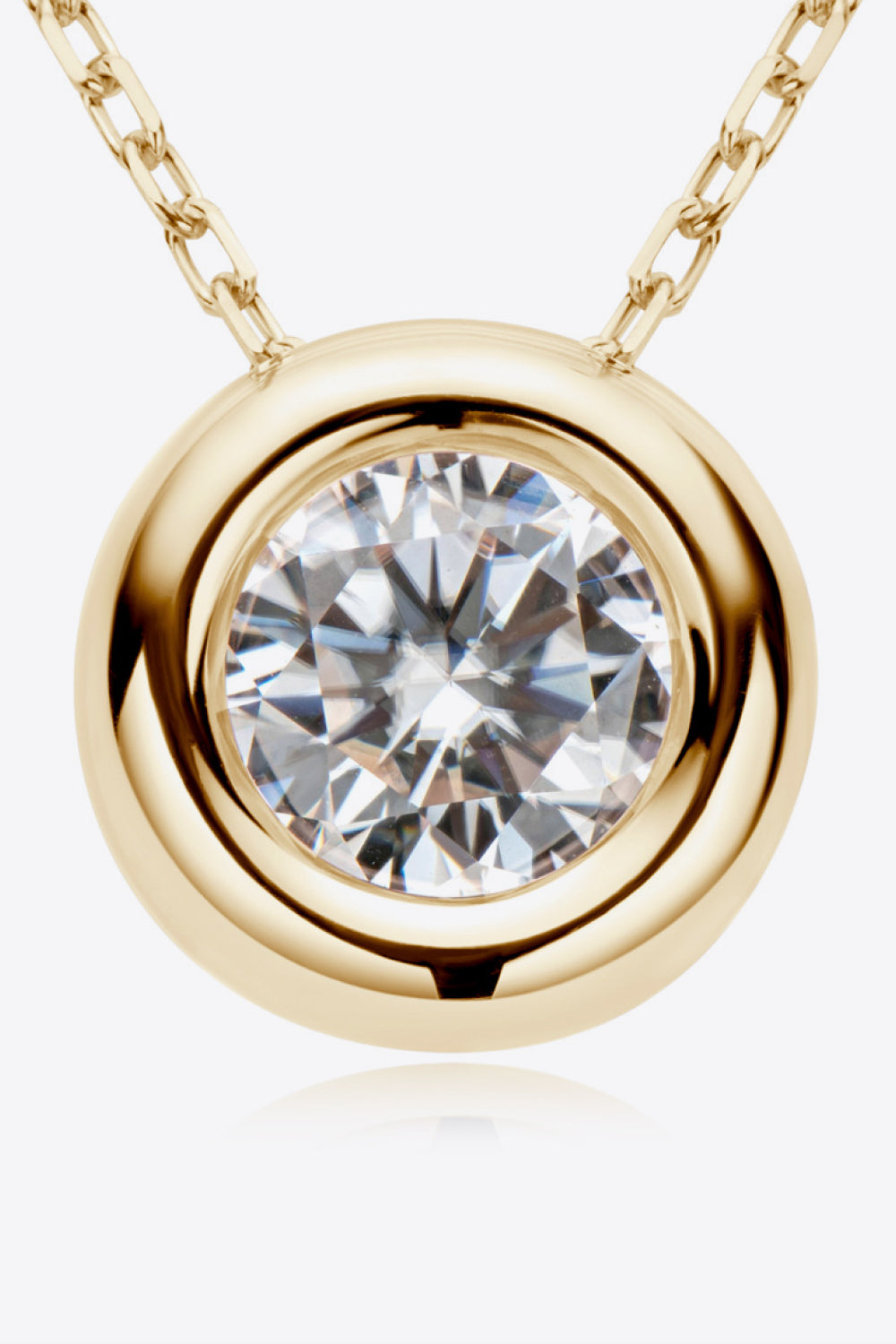 Adored 1 Ct Moissanite 925 Sterling Silver Necklace