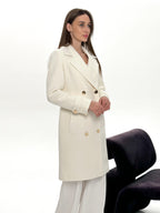 Alila Cashmere Wool Coat White
