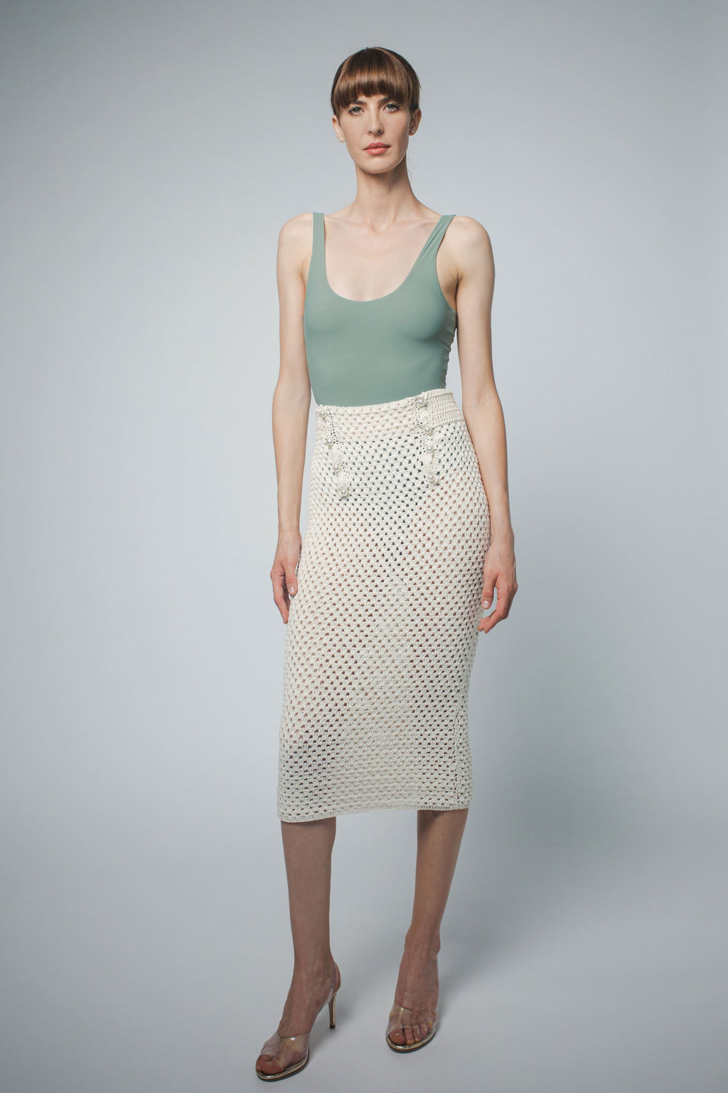 LOLA Microjersey Tank Bodysuit | Sage